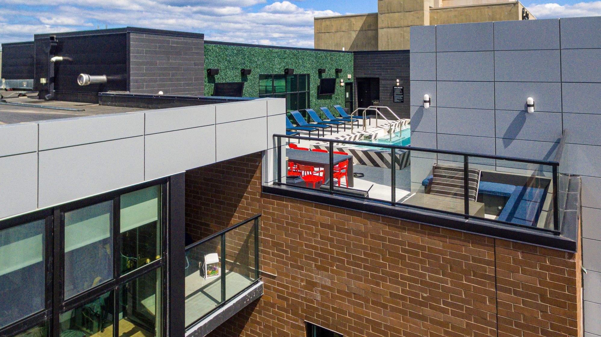 View of the Sloan Plaza rooftop