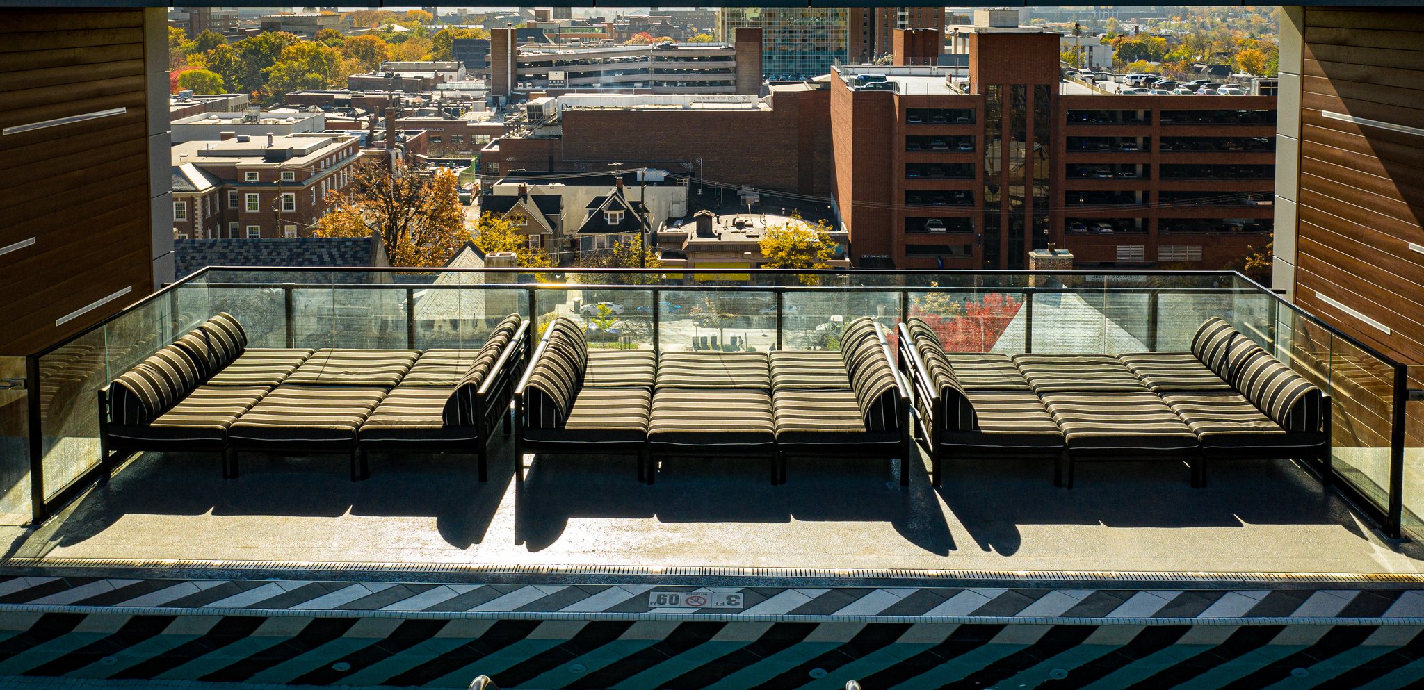 Rooftop terrace at Sloan Plaza