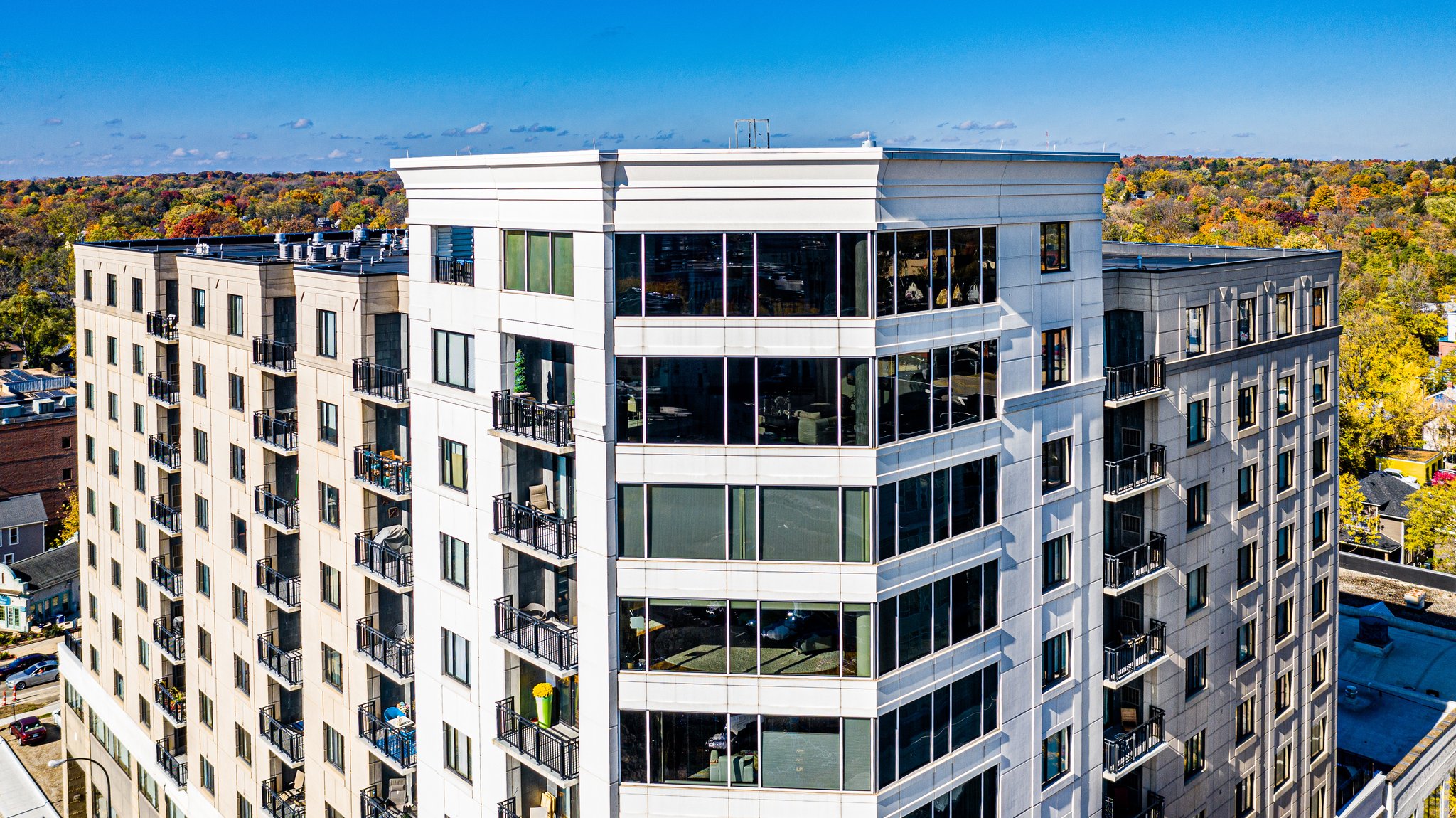 Ariel image of Ashley Terrace in Ann Arbor